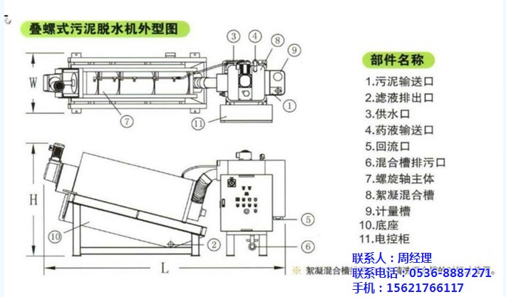 疊螺污泥脫水機(jī)圖紙